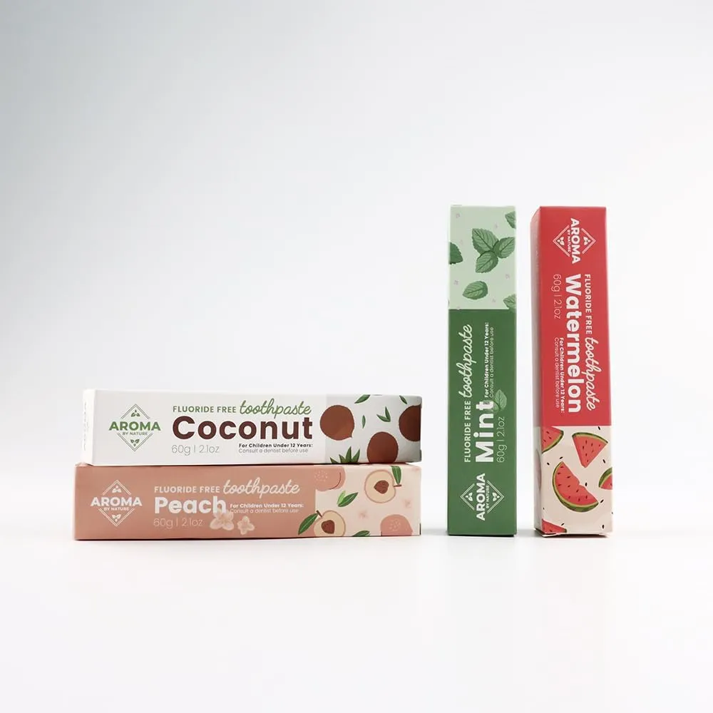 | Premium Fluoride-Free Toothpaste | Fights Plaque, freshens Breath | SLS Free, Cruelty-Free, NO Artificial Flavors (Coconut)