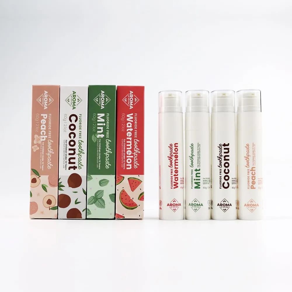 | Premium Fluoride-Free Toothpaste | Fights Plaque, freshens Breath | SLS Free, Cruelty-Free, NO Artificial Flavors (Coconut)