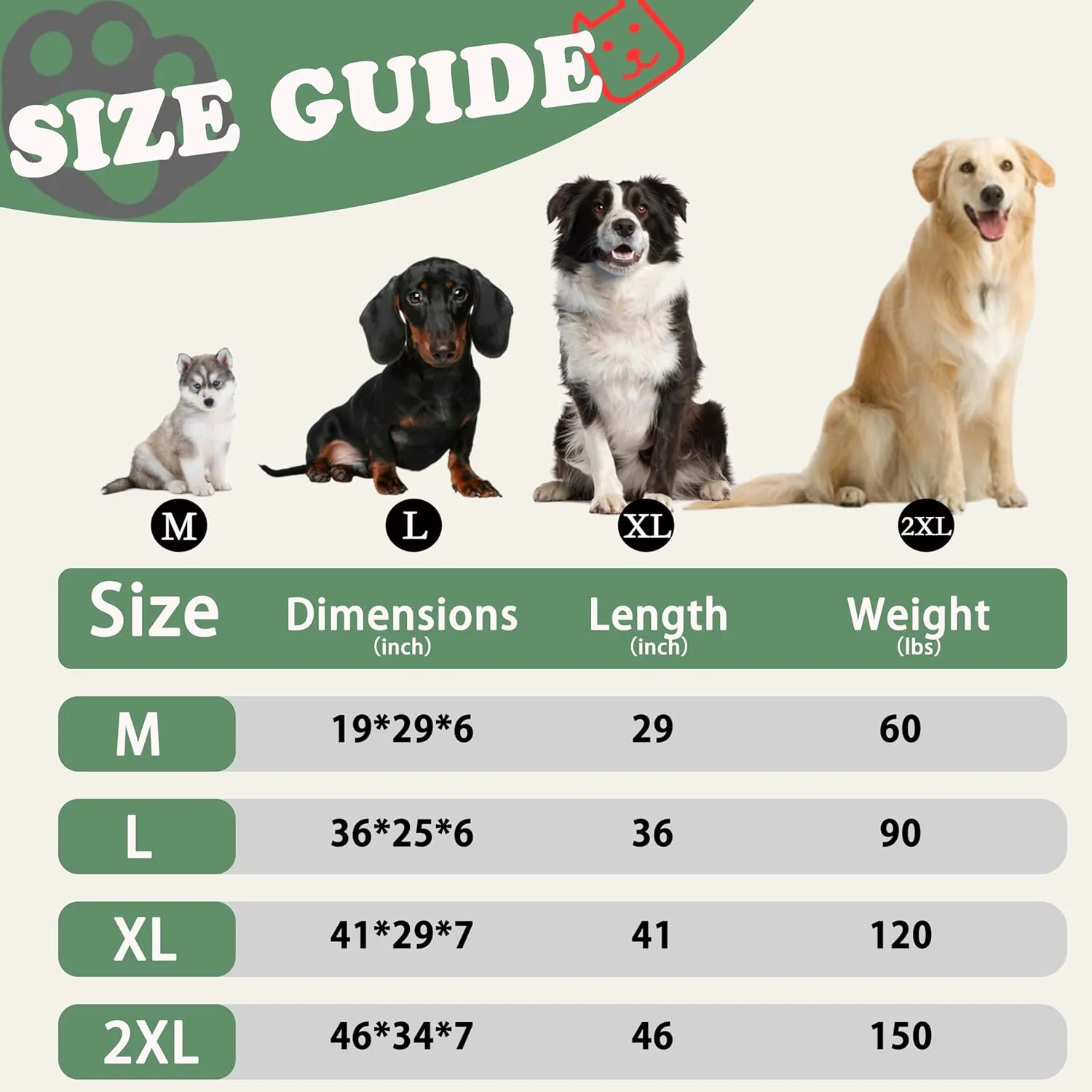 2XL Extra Large Dog Bed Large Sized Dog Orthopedic Indestructible Washable Waterproof Chew Proof Big Memory Foam Bed for Pet 36 * 47 Inch