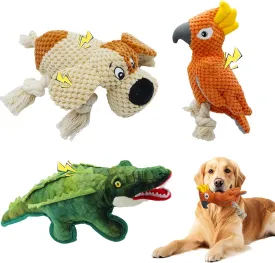 3 Pcs Dog Squeaky Toys, Squeaky Stuffed Toy for Dog, Puppy Chew Toys to Keep Them Busy Interactive Puppy Toys with Squeakers Stuffed Animal Pet Plush Toy for Puppy