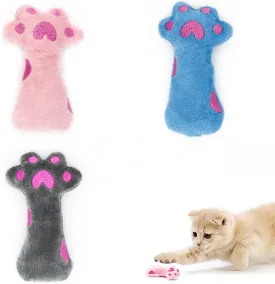 Andiker Cat Catnip Toys, 3Pcs Cat Interactive Toys for Indoor Cats, Soft Plush Cat Chew Toys with Crinkle Paper for Relieve Stress, Reduce Boredom, Teething (Cat)