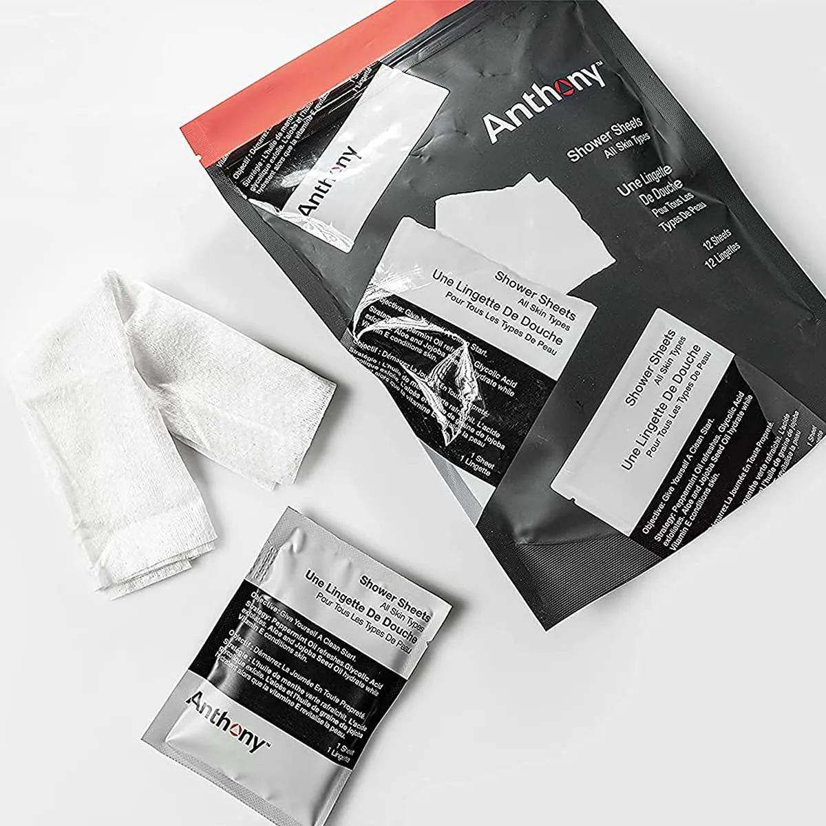 Anthony Body Wipes for Adults Bathing, Post Workout, & A Must Have Camping Personal Care Product  Travel Shower Wipes No Rinse Body Wash  Disposable Wash Cloth Towelettes 48 9x12.5