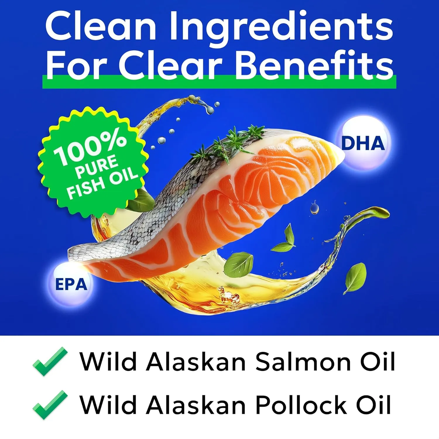 BARK&SPARK Omega 3 Fish Oil for Dogs & Cats - w/Wild Alaskan Salmon Oil for Dogs, Fish Oil Liquid Supplement for Pets, EPA DHA Fatty Acids, Skin&Coat Support 32 Oz