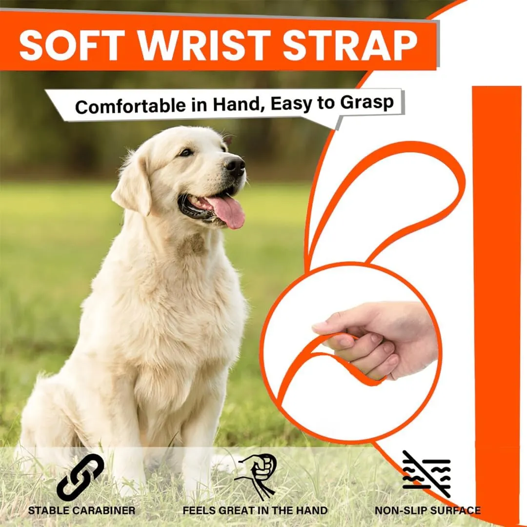 Biothane Long Line Dog Leash 5ft, 10ft, 16ft, 30ft, 50ft PVC Recall Waterproof Dog Leash Beach Swimming Tracking Training Dogs Lead for Pet, Medium and Large Dogs