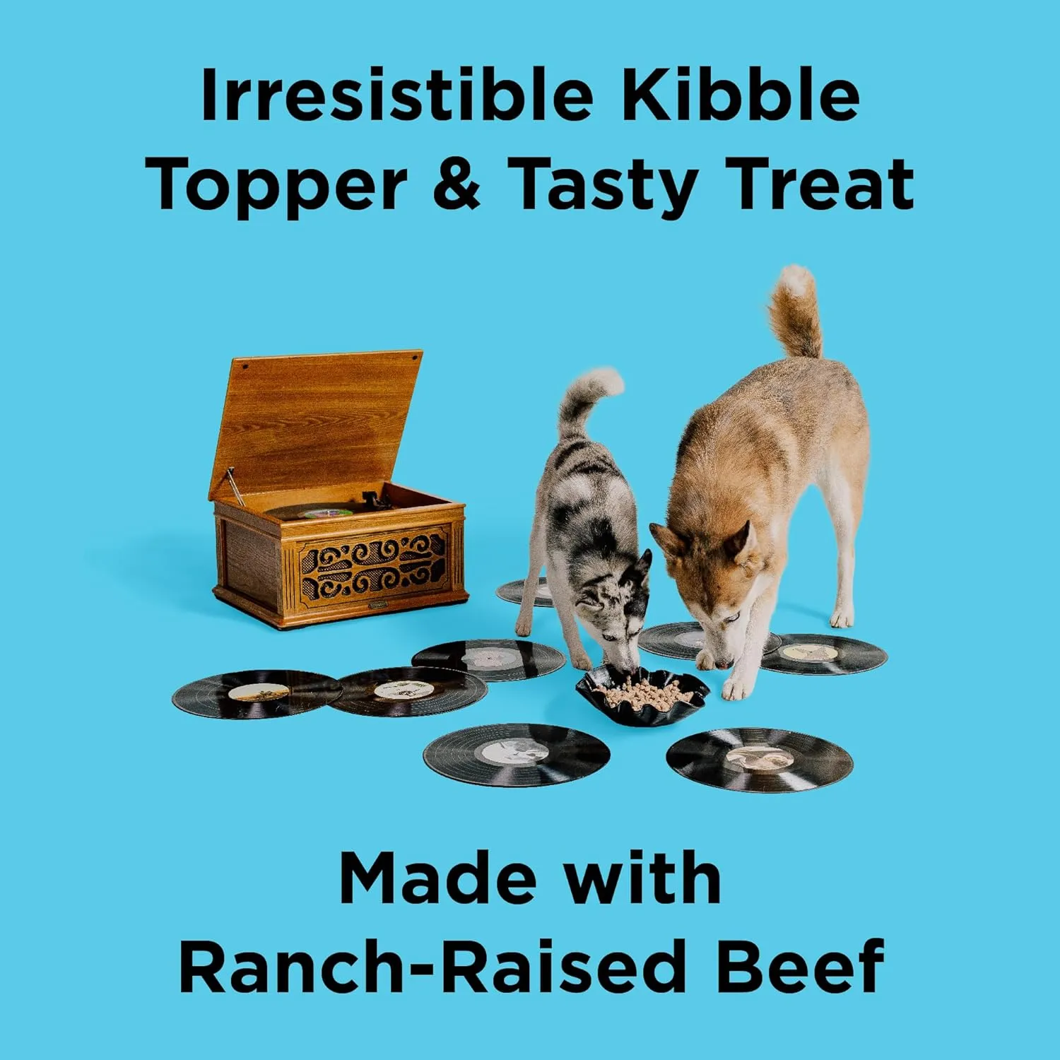 BIXBI Liberty Freeze Dried Dog Food Topper   Dog Treat, Beef Recipe, 4.5 oz - 98% Meat and Organs, No Fillers - Pantry-Friendly Raw Treat or Food Topper - USA Made in Small Batches