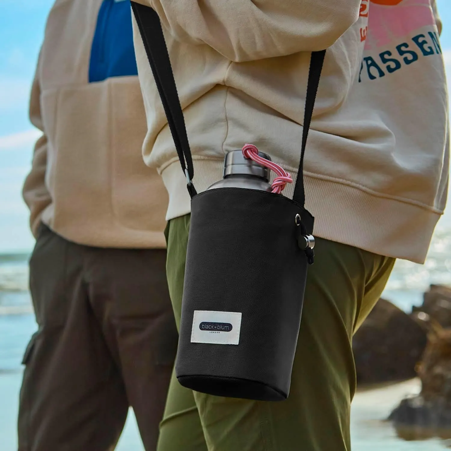 BLACK   BLUM Insulated Bottle Bag - For Adults and Kids - Made with Recycled PET and BPA Free - Bottle Bag for On The Go, Black