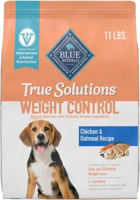 Blue Buffalo True Solutions Weight Control Natural Dry Dog Food for Adult Dogs, Chicken, 11-lb. Bag