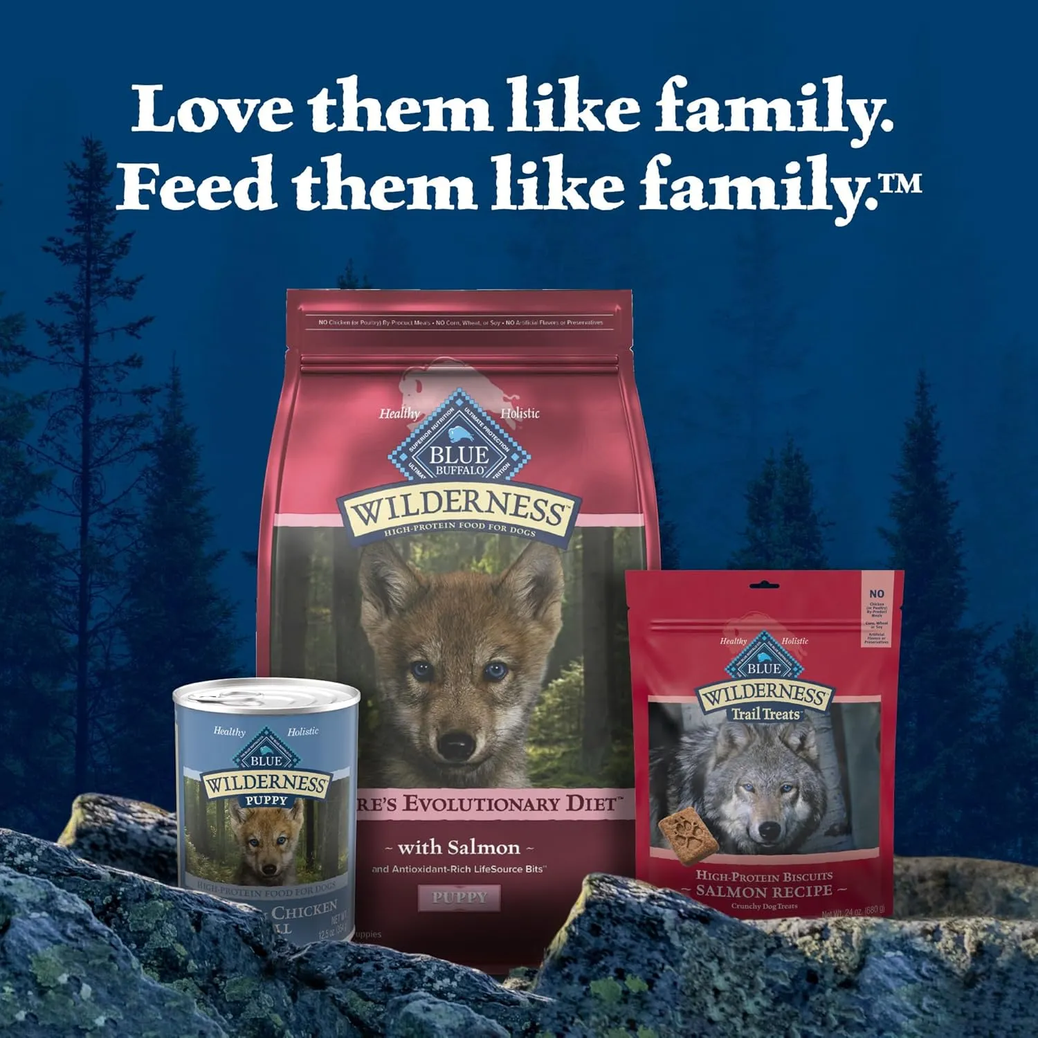 Blue Buffalo Wilderness High-Protein Natural Dry Food for Puppies, Salmon Recipe, 4.5-lb. Bag