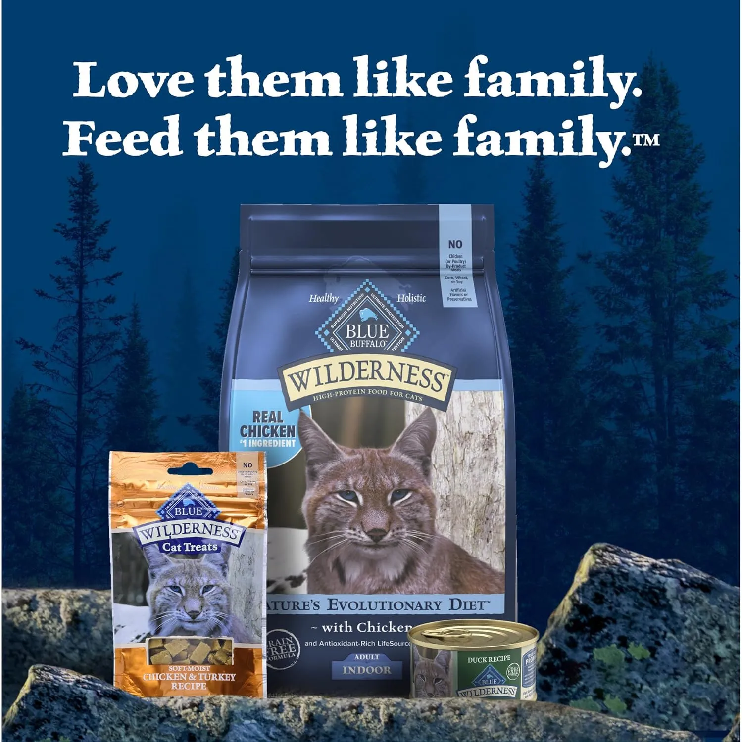 Blue Buffalo Wilderness Natural High-Protein Grain-Free Wet Food for Adult Cats, Duck Pat, 3-oz. Cans, 24 Count