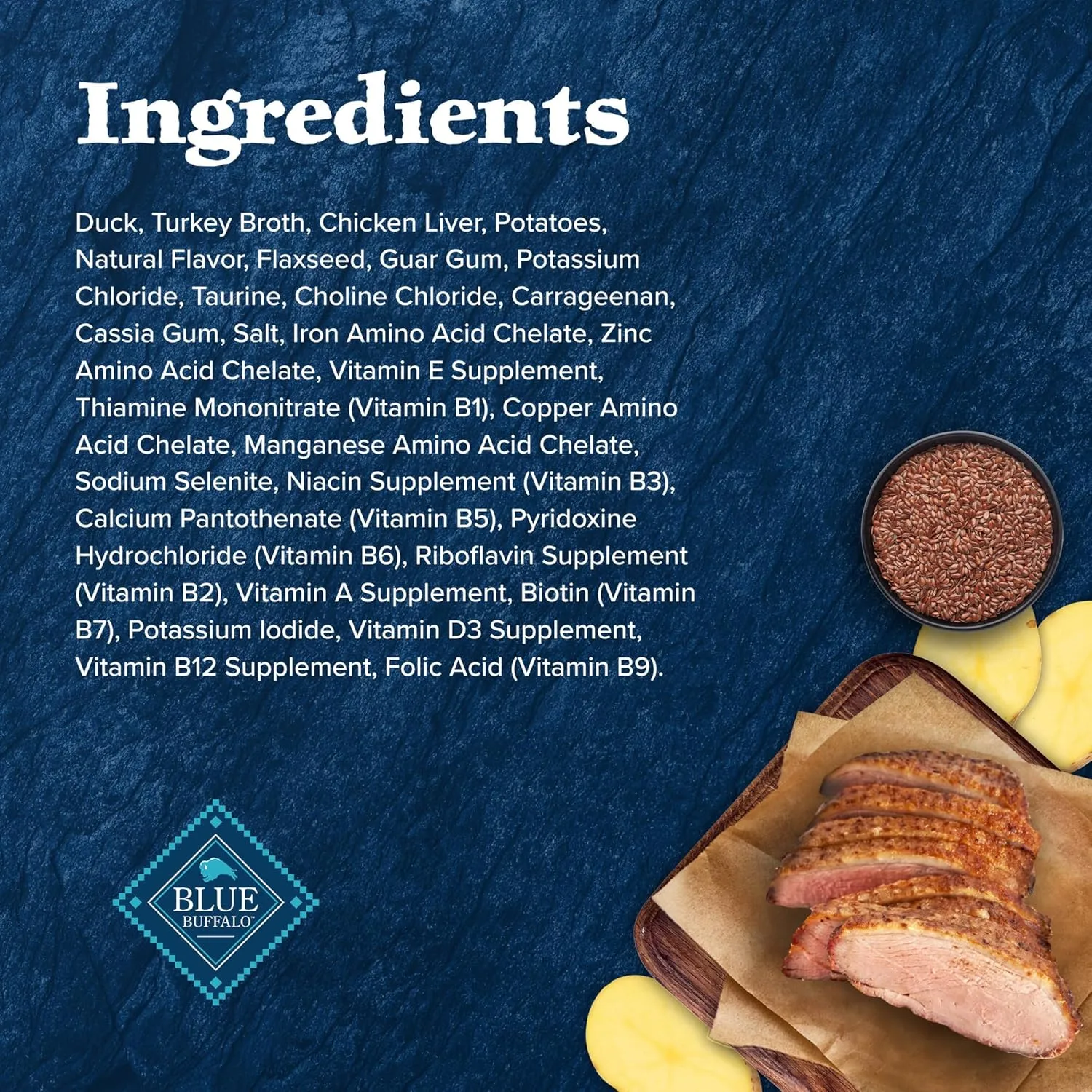 Blue Buffalo Wilderness Natural High-Protein Grain-Free Wet Food for Adult Cats, Duck Pat, 3-oz. Cans, 24 Count