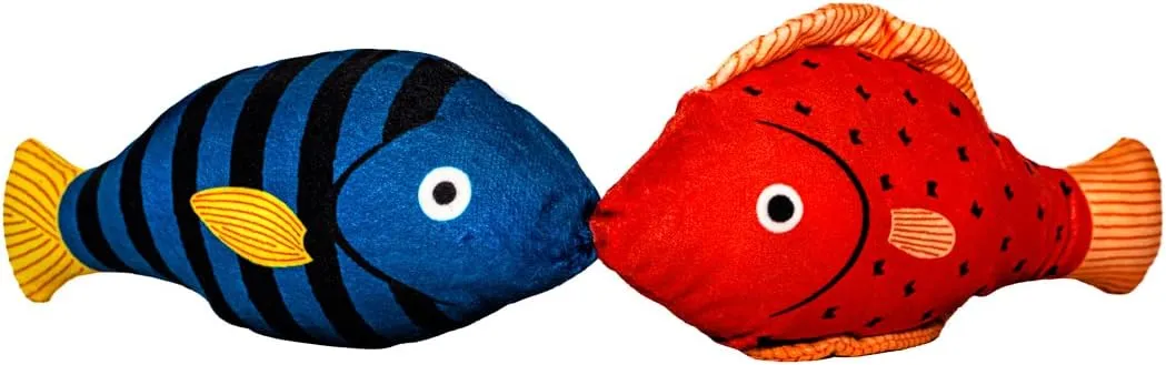 Captain Catnip American Catnip Filled Fish Cat Toy, Interactive Cat Toys for Indoor Cats, Kitten Toy, Cat Chew Toys for Cats, Great for Cats & Kittens Catnip & Interactive Cat Toys, Pack of 2