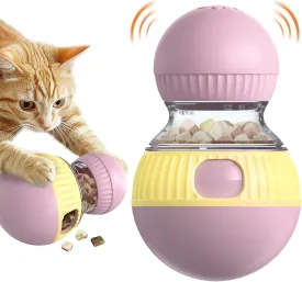 Cat Interactive Adjustable-Treat Dispensing Toys Lifelike Sandpiper Chirp Tweet Ball (Sound Can Be Turned Off) for Indoor Cats Kitten Puzzle Toy Food Slow Feeder Kitty Mind Game