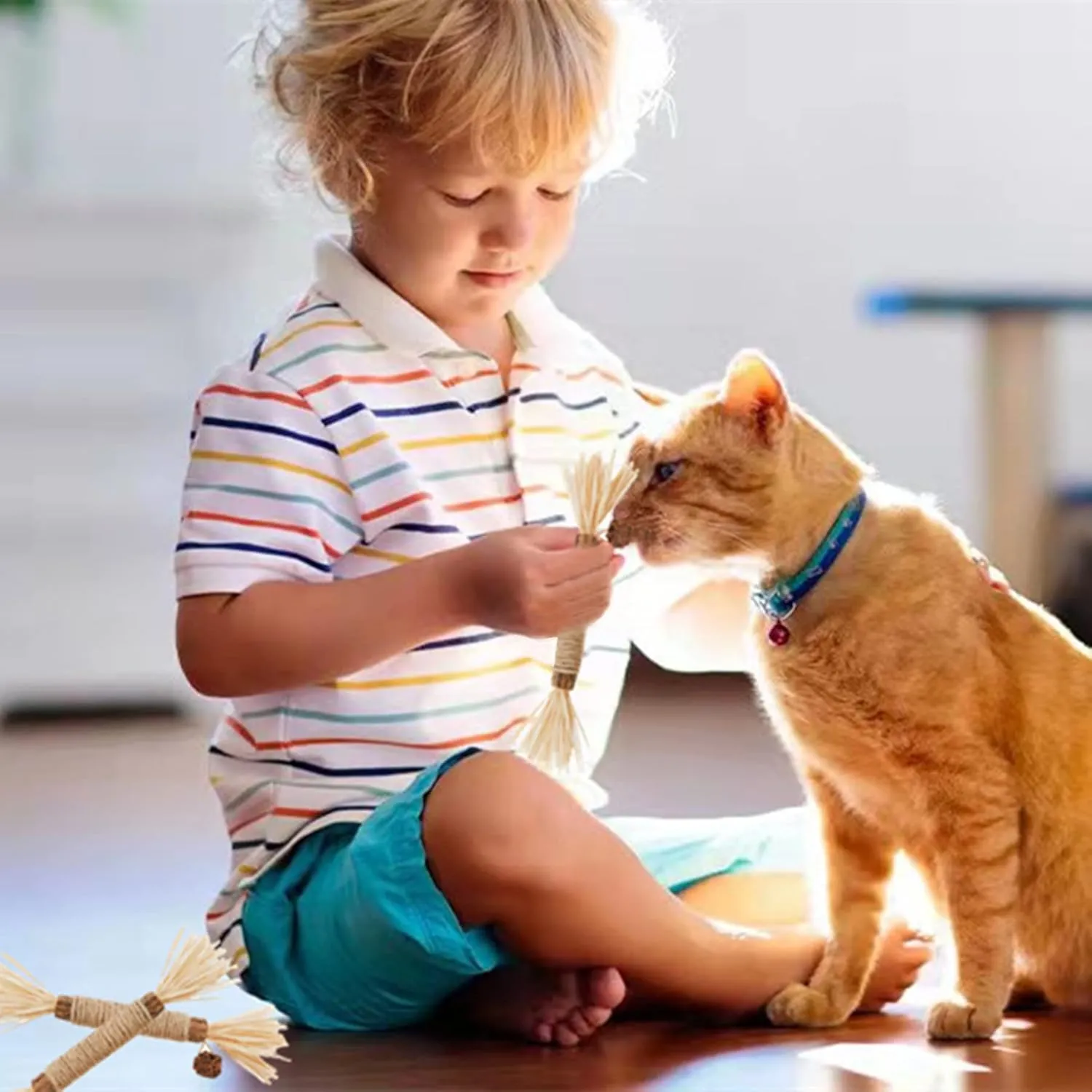 Cat Toys,3PCS Kitten Toys for Indoor Cats Catnip Toy for Chewing Silvervine Stick for Cleaning Teeth Kitty Dental Treat Interactive Toy Kitty Snack Self Play Wand Cat Mint Lick