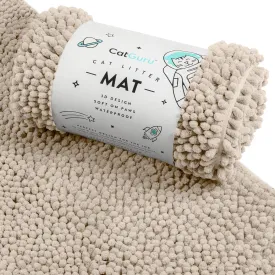 CatGuru Cat Litter Mat, Medium, Extra Large, XXL, Super Absorbent and Waterproof Litter Box Mat for Cats, Non Slip Trapping Mats, Machine Washable Kitty Trapping Pad, Cat Stuff (XL, Sand/Heavy-Duty)