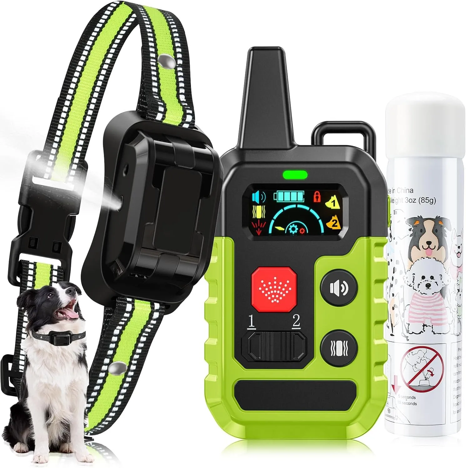 Citronella Training Collar for Dog [1* Citronella Refill] Citronella Dog Bark Collar with Beep/Vibration/Spray 4 Mode & 6 Adjustable Sensitivities IPX7 Waterproof Bark Collar, Safer for L/M/S Dogs