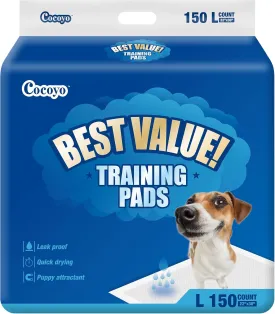 COCOYO Dog Training Pads Large SizeEliminating Urine Odor Puppy Pads  Premium Dog Pee Pads Value Pack (75 Count, L 26x30 inch)