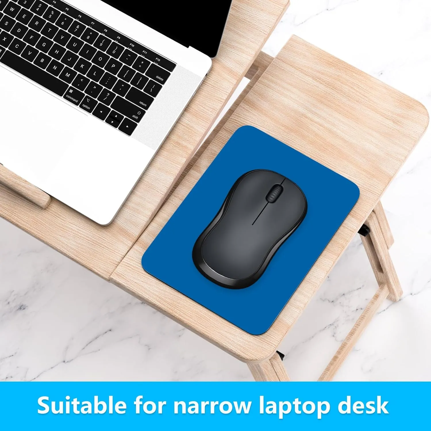 Dapesuom Small Mouse Pad, 6 x 8 Inch Thick Rubber Premium-Textured Non-Slip Portable & Washable Mini Mouse Mat for Women Men Wireless Laptops Keyboard Tray Gaming Computer Office Travel, Dark Blue