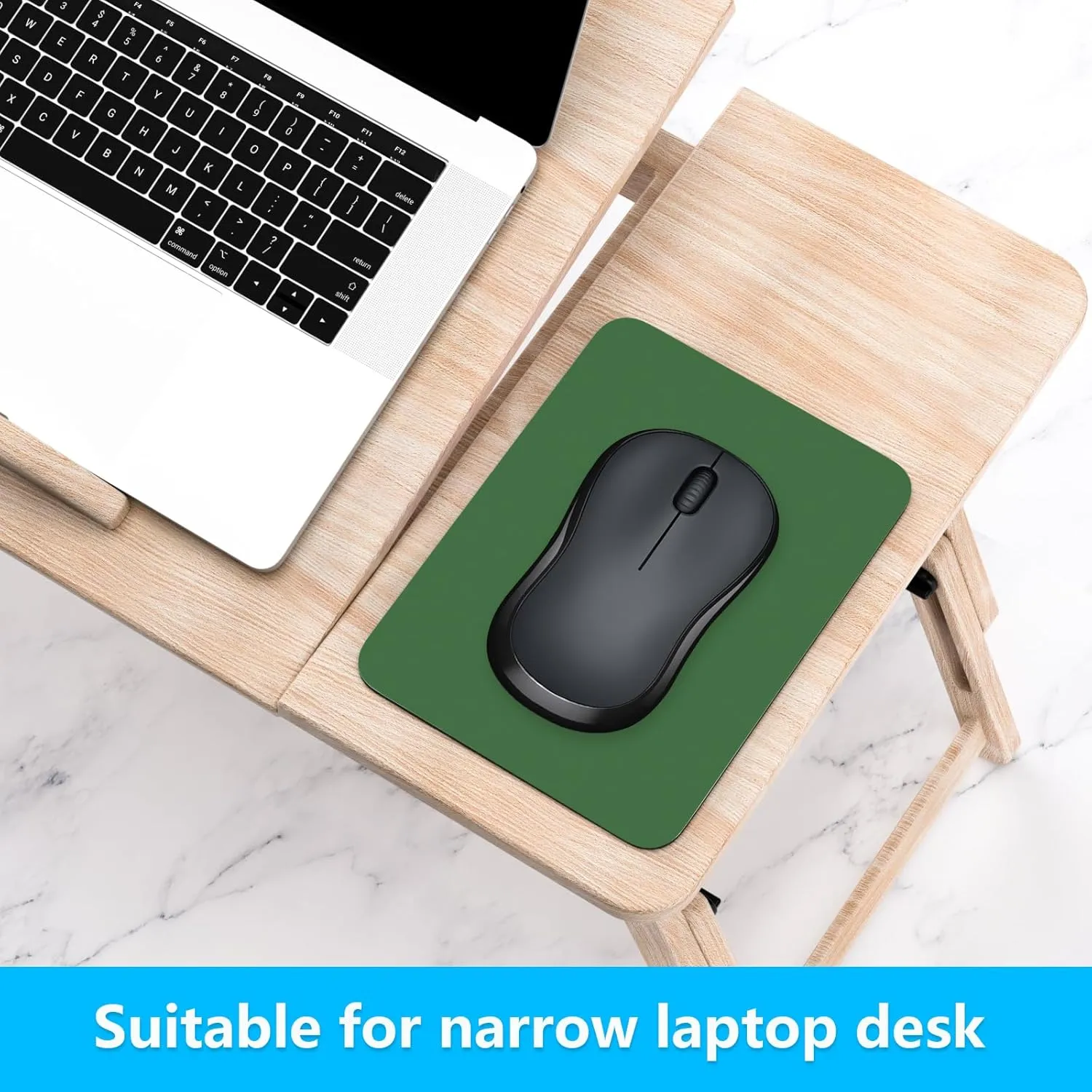 Dapesuom Small Mouse Pad, 6 x 8 Inch Thick Rubber Premium-Textured Non-Slip Portable & Washable Mini Mouse Mat for Women Men Wireless Laptops Keyboard Tray Gaming Computer Office Travel, Forest Green