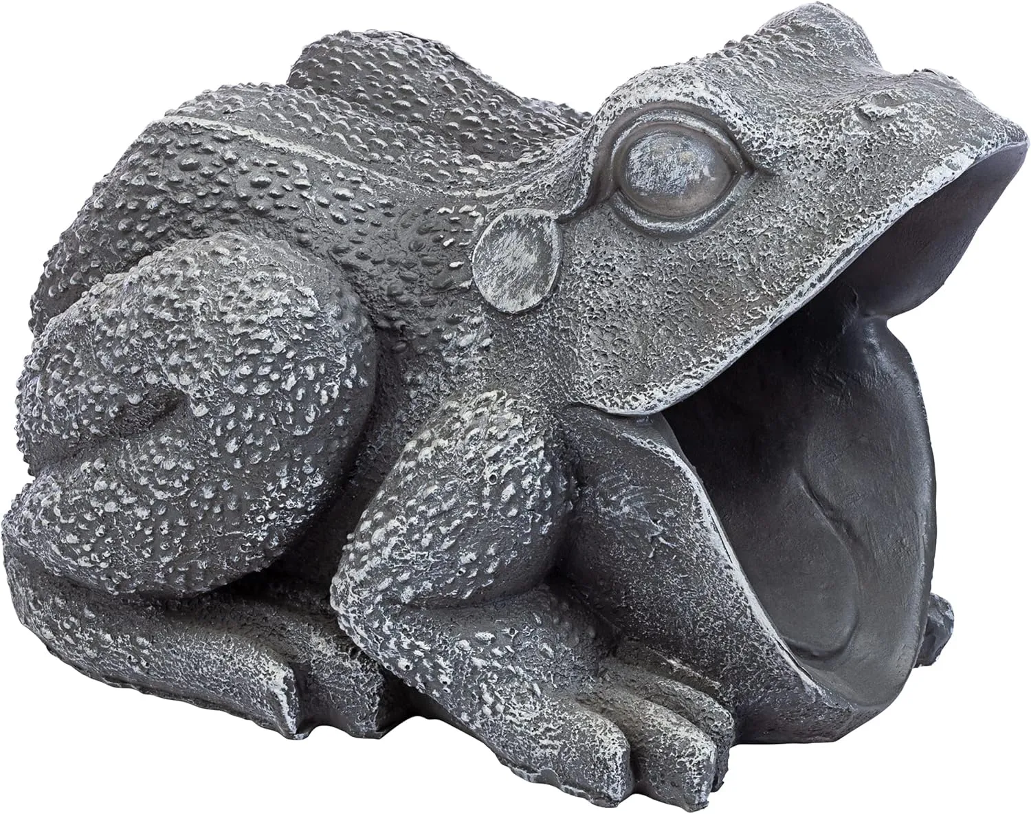 Design Toscano QM7512081 Garden Frog Gutter downspout, Rear opening: 5" W x 4" H