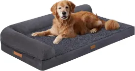Dog Bed for Medium Size Dog, Washable Medium Dog Bed Couch with Waterproof and Removable Cover, Orthopedic Dog Crate Bed Sofa with Nonskid Bottom, Pet Bed for Dogs Up to 55lbs, 36" L x 27" W x 7" Th