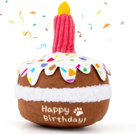 Dog Birthday Toy, Birthday Cake Toys for Girl Boy Gifts, Squeaky Plush