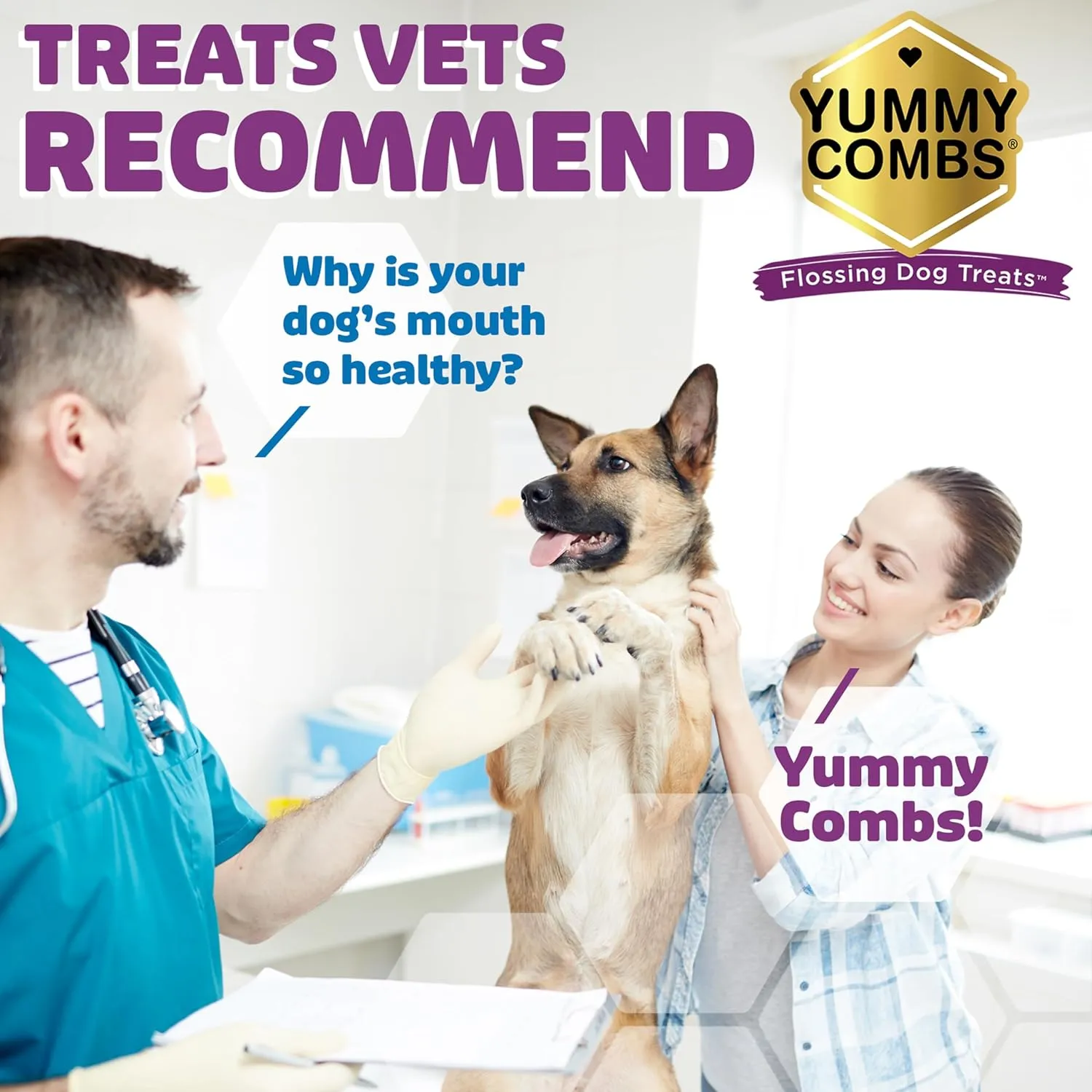 Dog Dental Treats  Vet VOHC Approved  Delicious Chicken Protein  Removes Tartar with Cleaning Comb Shape  Dental Dog Treats for Extra Small Dogs (12oz, 48 Count)