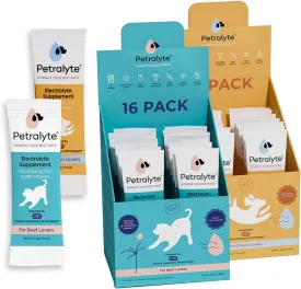 Dog Electrolytes and Joint Supplement | Glucosamine, Chondroitin & MSM for Inflammation and Mobility Support | Electrolytes for Dogs with Prebiotics | Variety Flavor Pack | 32 Packets