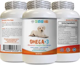 Dog Heart Guard Tablets - Dog Omega 3 Fatty ACIDS - Fish Oil - Best Heart Brain Skin and Joint Health - Vet Recommended - Dog Fish Oil Chews - 1 Bottle (180 Softgels)