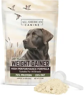 Dog Weight Gainer  High Calorie Dog Food Supplement & Protein Powder for Rapid Weight Gain, Mass, and Recovery  Appetite Stimulant  60 Servings