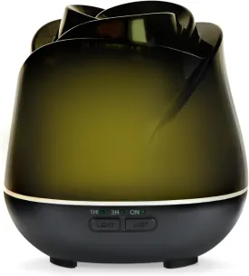 Earnest Living Rose Essential Oil Diffuser  150 ml Mini Ultrasonic Aromatherapy Diffuser for Bedroom, Desk  USB Powered, Quiet Mist, 7-Color Light, Auto Shut-Off, Gift for Women  Solid Black