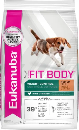 Eukanuba Fit Body Weight Control Medium Breed Dry Dog Food, 28 lb