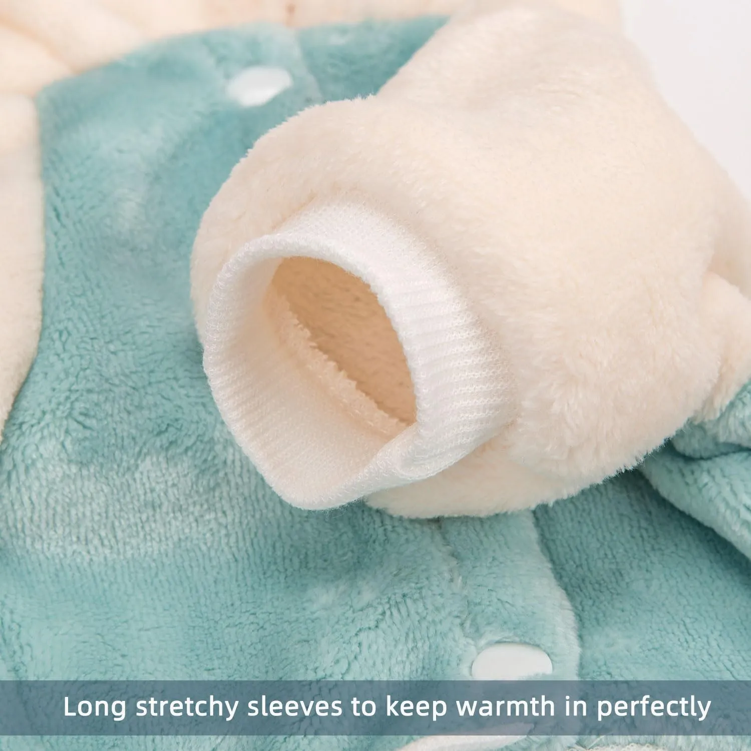 FabriCastle Dog Hoodie Sweater for Small Dogs Boy and Girl, Small Dog Clothes XS XXS Puppy Sweatshirt, Pet Outfit, Cat Clothing Super Soft Warm Snap On Closure (Green-Cream, Medium)