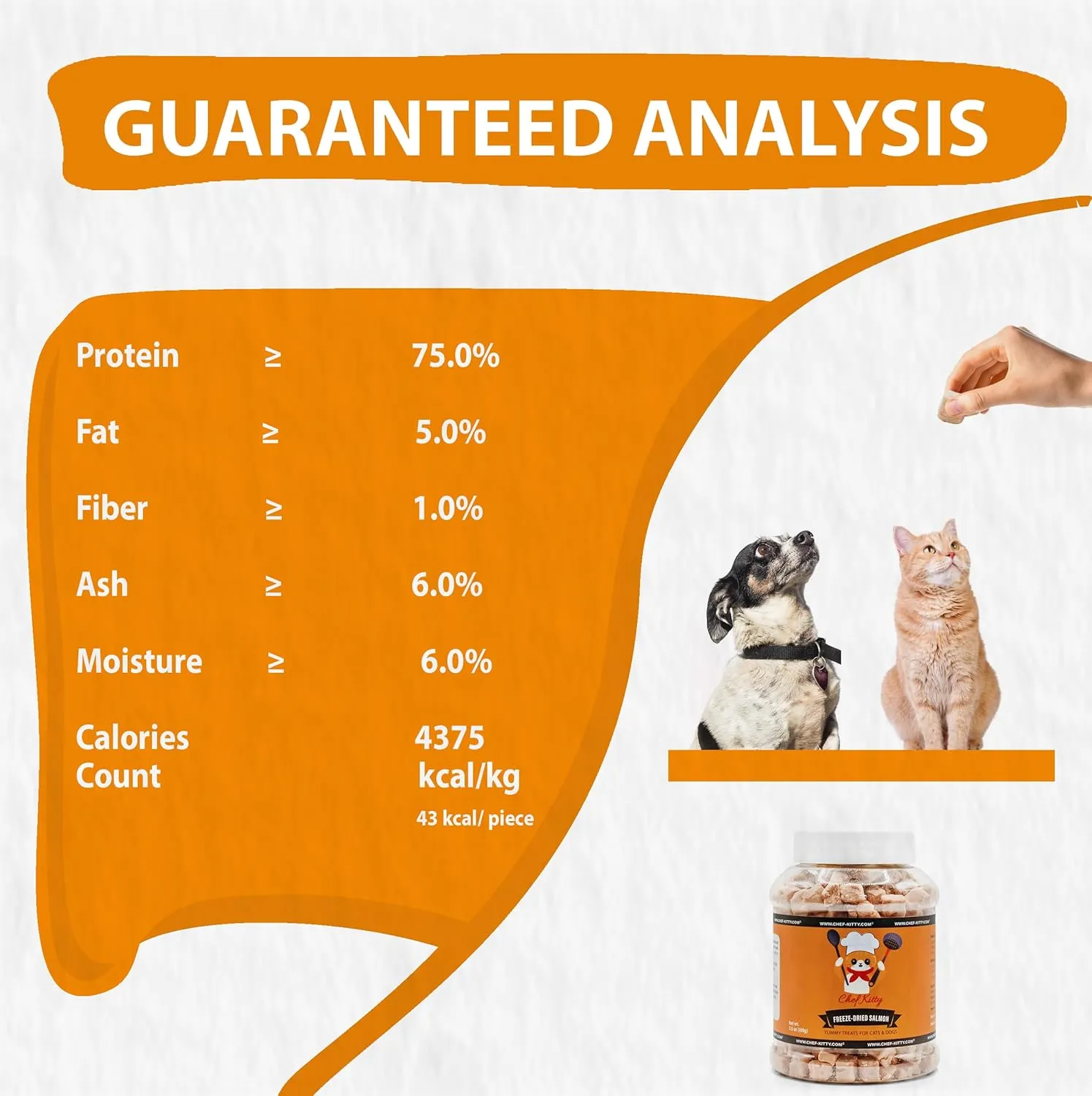 Freeze-Dried Salmon Treats for Cats & Dogs  100% Wild Caught, Single Ingredient, High-Protein, Healthy Snack  No Additives or Preservatives  1.4oz - Inspected & Tested in USA