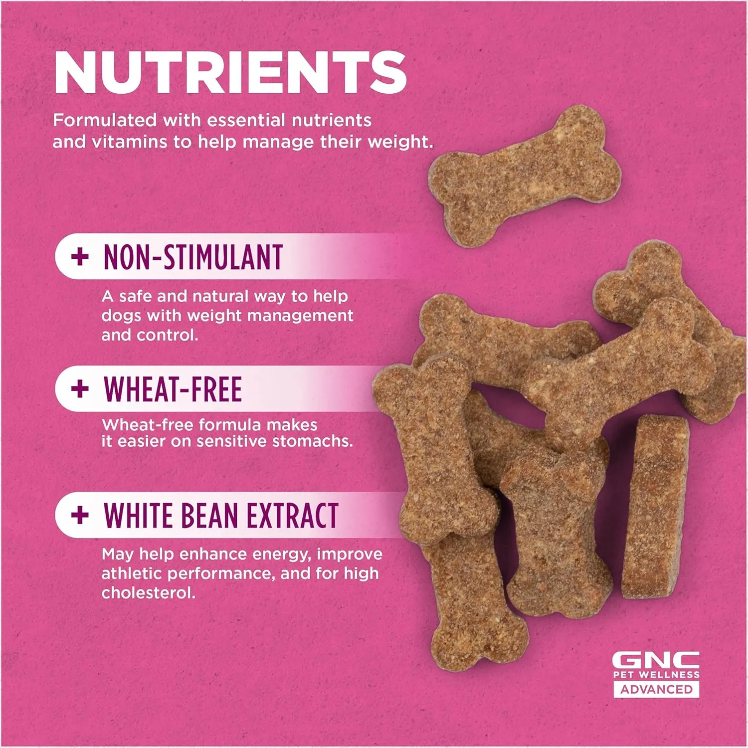 GNC Pets Advanced Weight Support Dog Supplement Soft Chews | Weight Control Dog Supplement for Adult Dogs | 90 Ct Chicken Flavor Weight Management Dog Supplement,FF14874