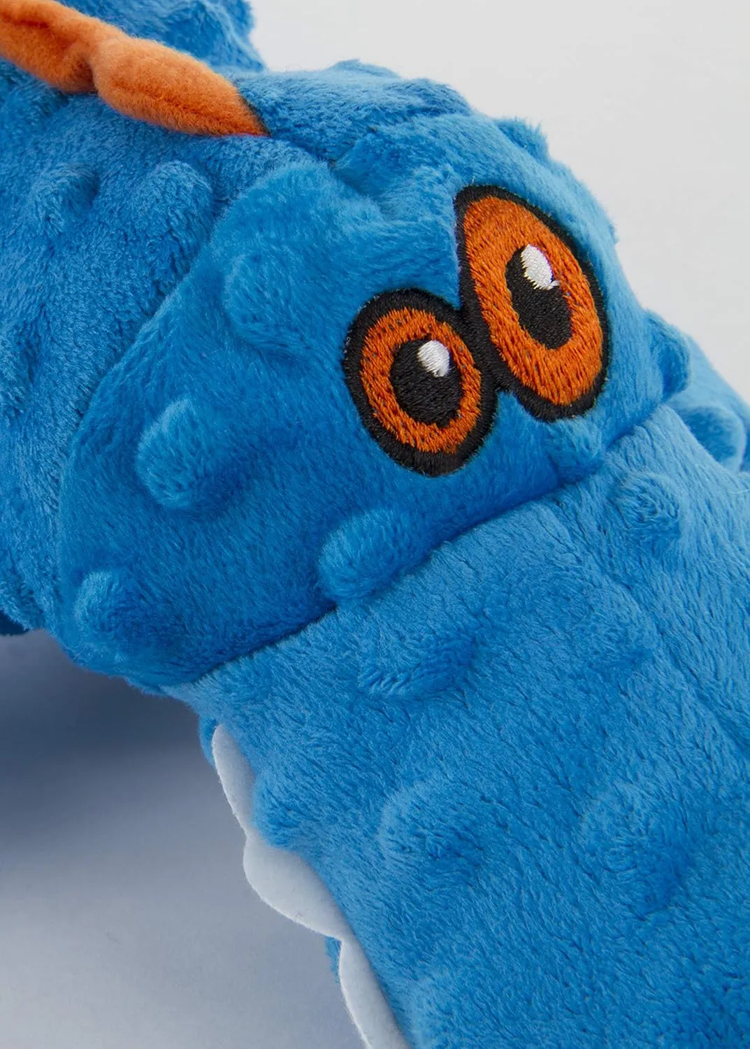 goDog Gators Squeaky Plush Dog Toy, Chew Guard Technology - Blue, Large