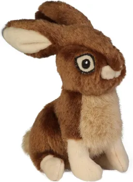 goDog Wildlife Rabbit Squeaky Plush Dog Toy, Chew Guard Technology - Brown, Large