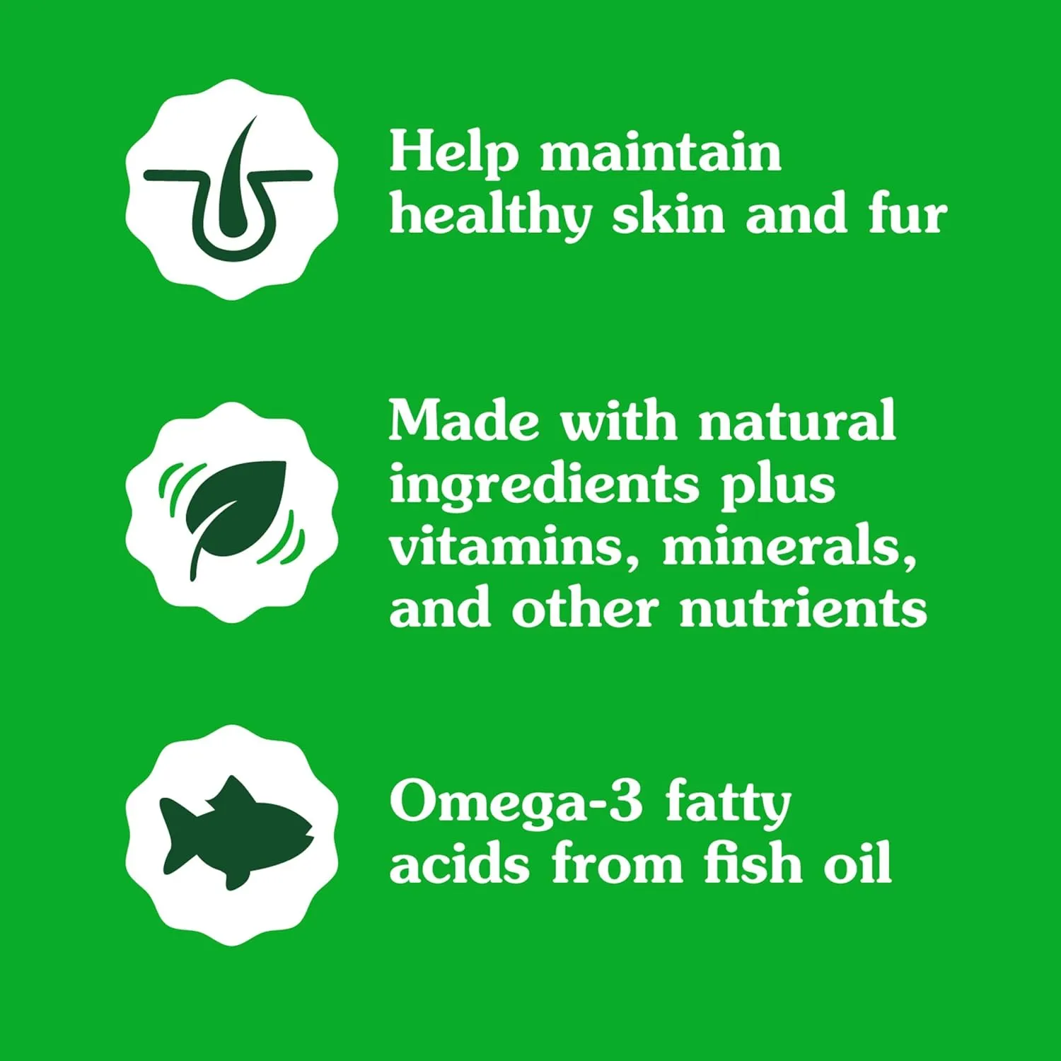 Greenies Feline Smartbites Skin & Fur Health Crunchy and Soft Natural Cat Treats, Salmon Flavor, 4.6 oz. Pouch
