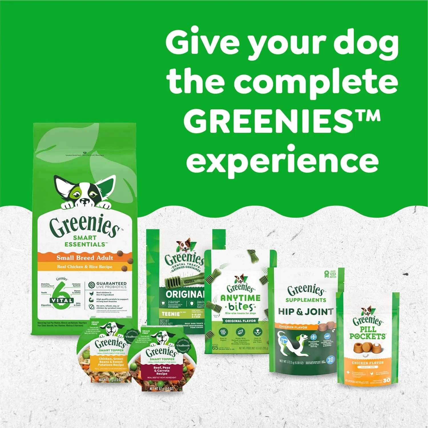 Greenies Weight Management Teenie Natural Dog Dental Care Chews Weight Control Dog Treats, 27 oz. Pack (96 Treats)