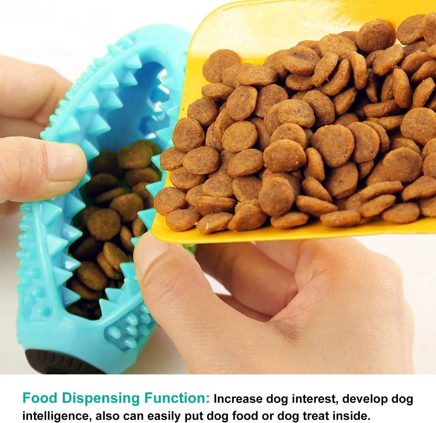 Guardians Dog Chew Toy with Suction Cup for Aggressive Chewers, Puppy Training Treats Food Dispensing Toothbrush Pet Teeth Cleaning Rope Toys for Dogs (Blue)