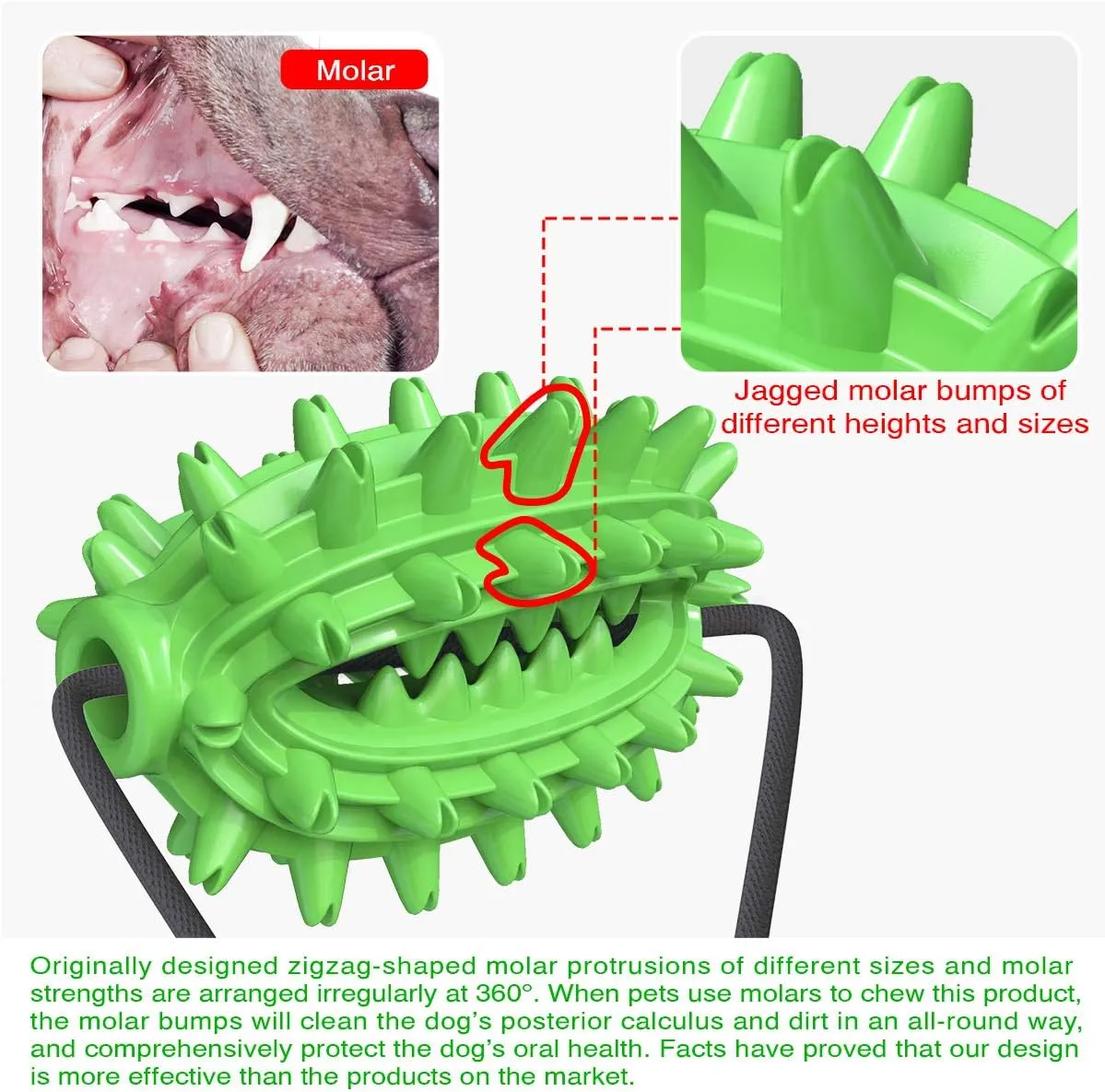 Guardians Dog Chew Toy with Suction Cup for Aggressive Chewers, Puppy Training Treats Food Dispensing Toothbrush Pet Teeth Cleaning Rope Toys for Small Medium Dogs (Green Cactus)