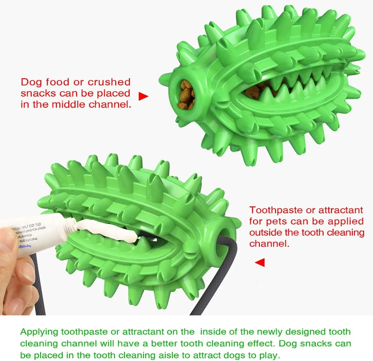 Guardians Dog Chew Toy with Suction Cup for Aggressive Chewers, Puppy Training Treats Food Dispensing Toothbrush Pet Teeth Cleaning Rope Toys for Small Medium Dogs (Green Cactus)