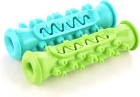 Guardians Dog Chew Toys for Aggressive Chewers, Dog Toothbrush Care Cleaning Stick, Puppy Toothing Chew Toy for Small Middle Pets (Blue Green)