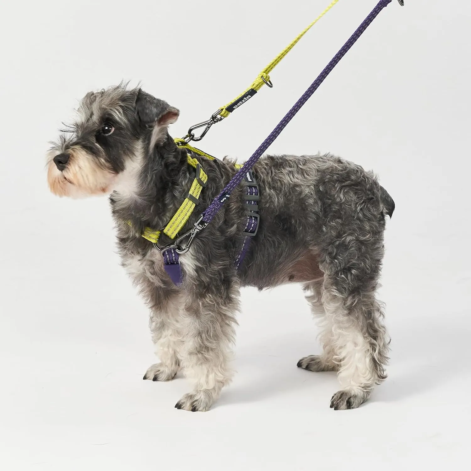 Hands Free Dog Leash - 7-in-1 Multifunctional Crossbody Dog Leash with Aluminum Buckles - Reflective Double Clip Dog Leash for Anti-Pulling Dog Training - Suitable for Puppies and Small Dogs