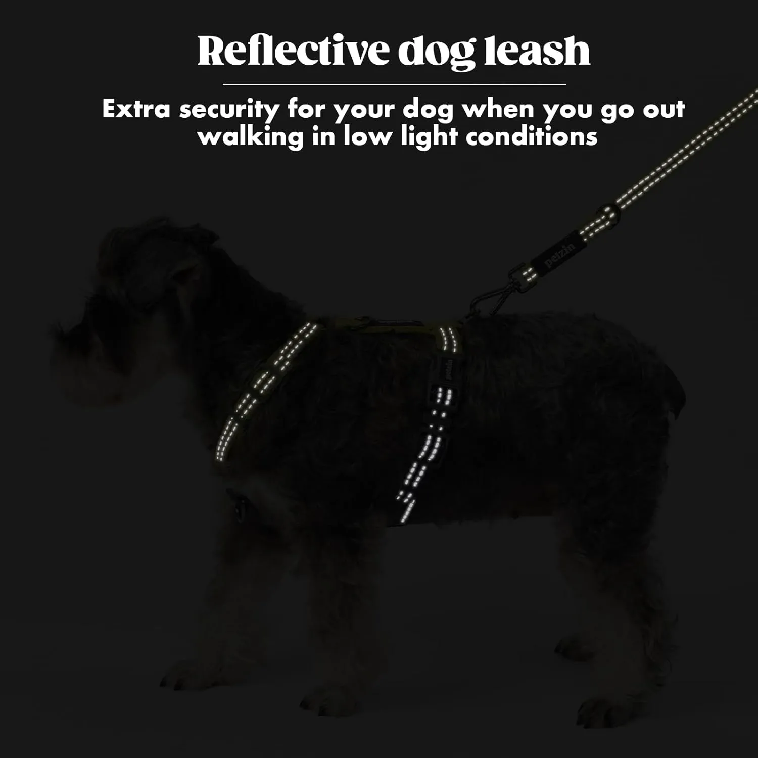 Hands Free Dog Leash - 7-in-1 Multifunctional Crossbody Dog Leash with Aluminum Buckles - Reflective Double Clip Dog Leash for Anti-Pulling Dog Training - Suitable for Puppies and Small Dogs