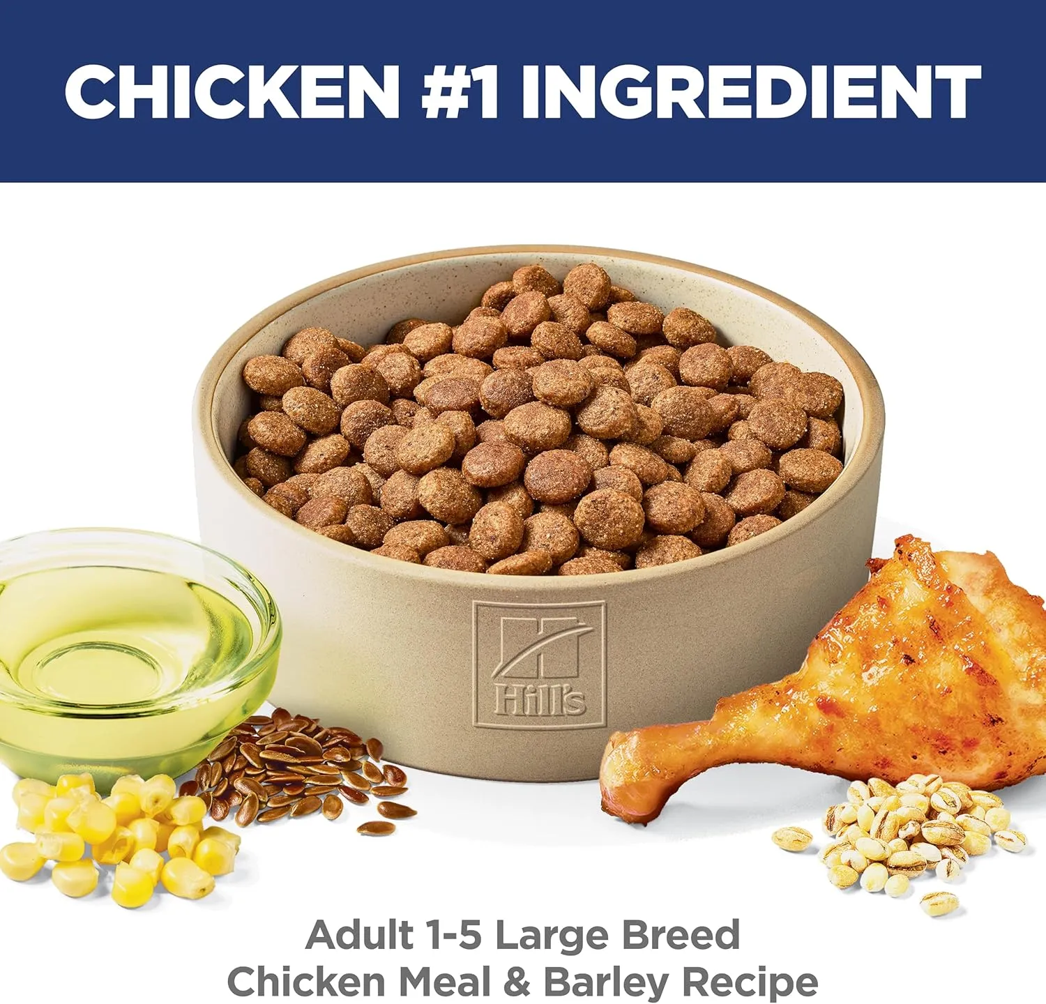 Hill's Science Diet Large Breed, Adult 1-5, Large Breed Premium Nutrition, Dry Dog Food, Chicken & Barley, 35 lb Bag