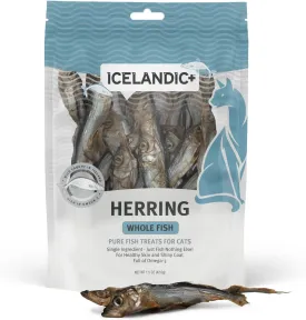 Icelandic  Whole Fish Herring - 1.5oz Bag - Cat Treats, Pure Wild-Caught & Air-Dried, Single Ingredient Snack, Pet Chew, Just The Fish Nothing Else
