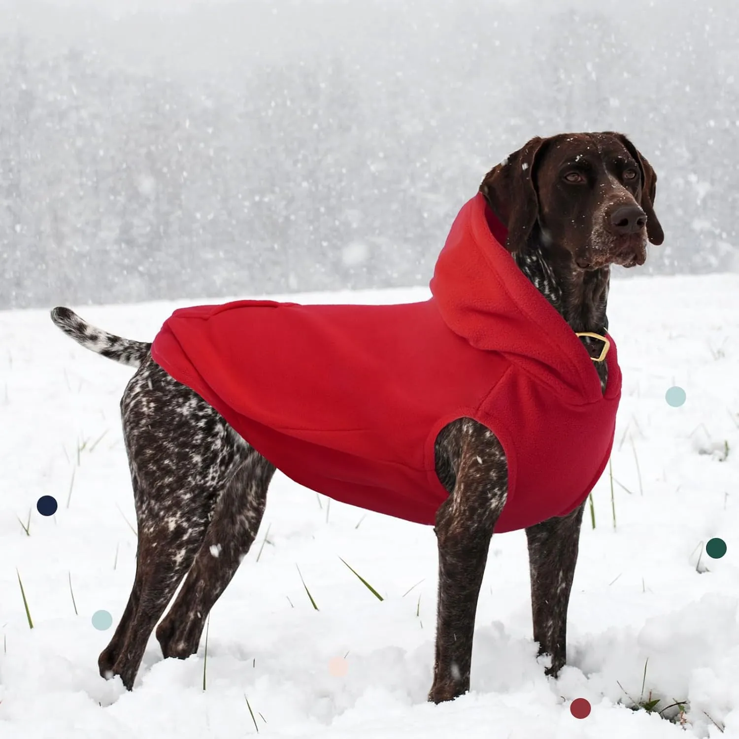 IECOii XXL Dog Hoodie for Extra Large Dogs,Fleece Dog Sweatshirt for Large Breed Male Female Dog,Dog Pouch Hoodie Sweater Pet Winter Coat for Large Size Dogs Dog Christmas Sweater for Pitbull,Red,2XL
