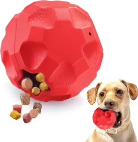 Indestructible Dog Ball Treat Dispensing Dog Toys for Aggressive Chewers, Rubber Dog Balls for Large Dogs, Interactive Dog Toys for Boredom to Keep Them Busy, Treat Dispenser Toy