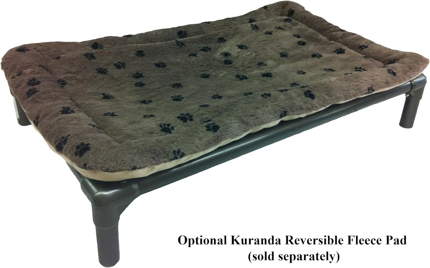 Kuranda Chewproof Dog Bed - Walnut PVC - 35" x 23" - Cordura Nylon - Forest