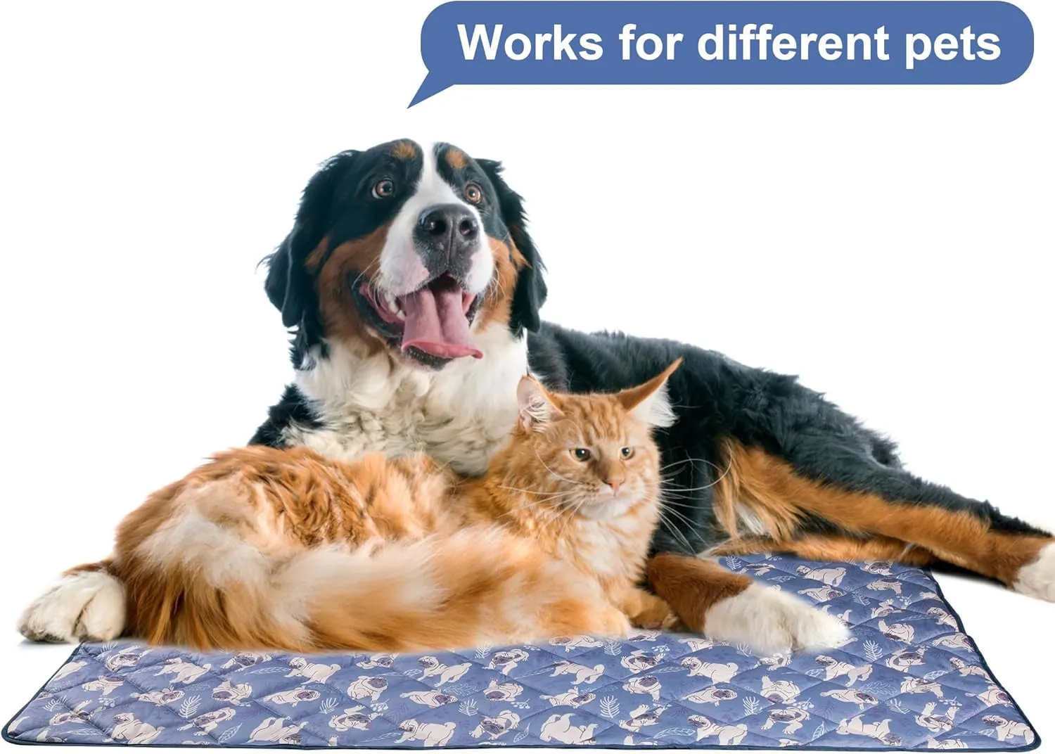 Langsprit Dog Cooling Mat, Washable Dogs Cats Pet Non-Toxic Cooling Pads Summer Sleeping Kennel MatsPet Self Cool Ice Blanket for Indoor & Outdoor Dog Beach Essentials Small
